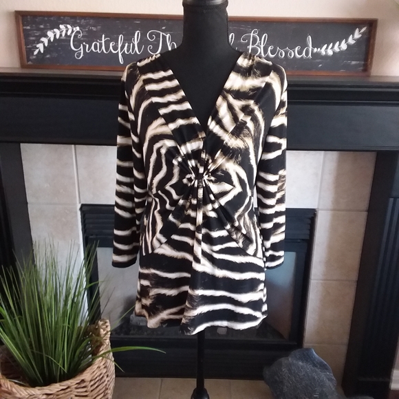 CHAUS Ladies V-neck Top - Picture 2 of 6